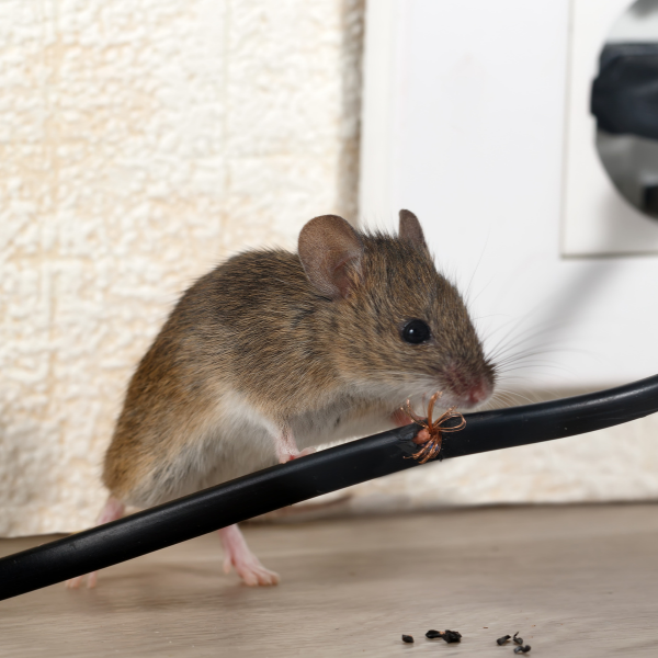 Professional Pest Control St Catharines - mouse chewing on an appliance cord